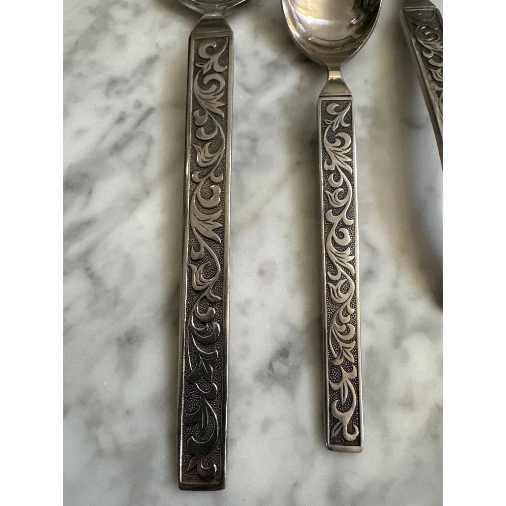 Riviera Monterey Stainless Serving Set Slotted Spoon Ladle Japan Vintage 3pc